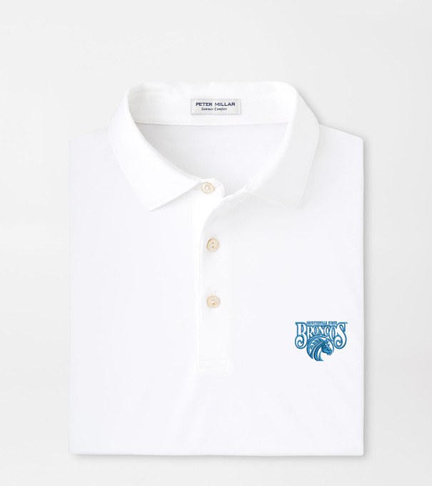 Fayettville State Solid Performance Jersey Polo in White