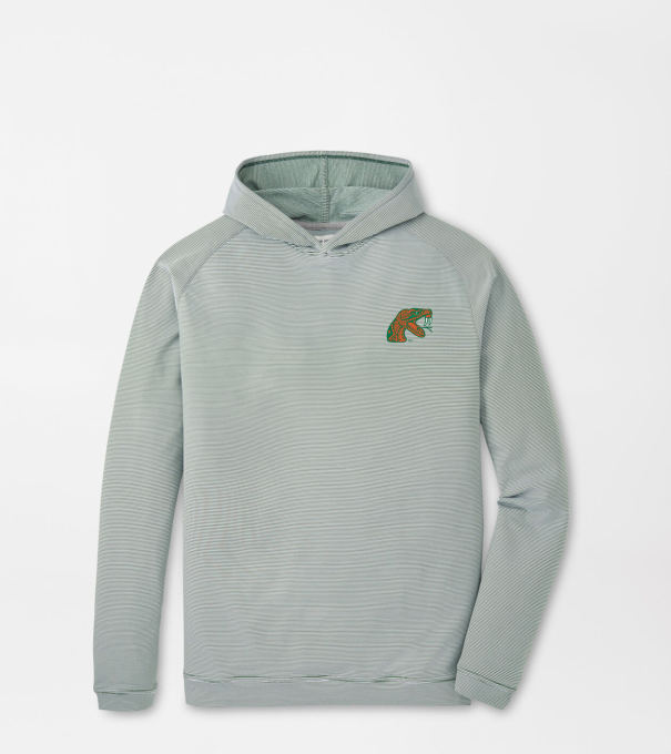 Florida A&M Pine Sugar Stripe Performance Hoodie in Green1