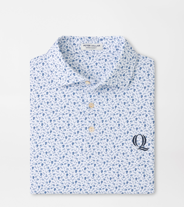 Quinnipiac Kick Off Performance Jersey Polo in Blue Frost