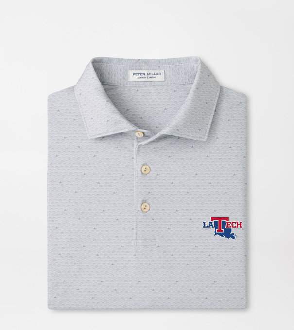 Louisiana Tech On The Ball Performance Jersey Polo in British Grey