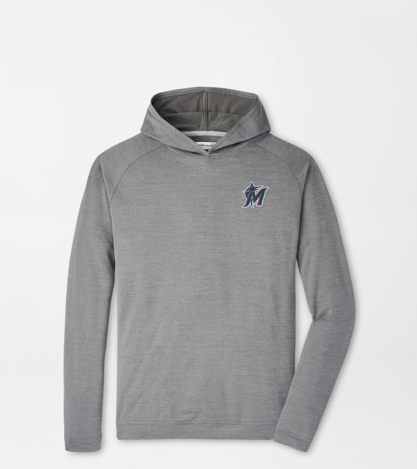 Miami Marlins Pine Performance Hoodie in Iron