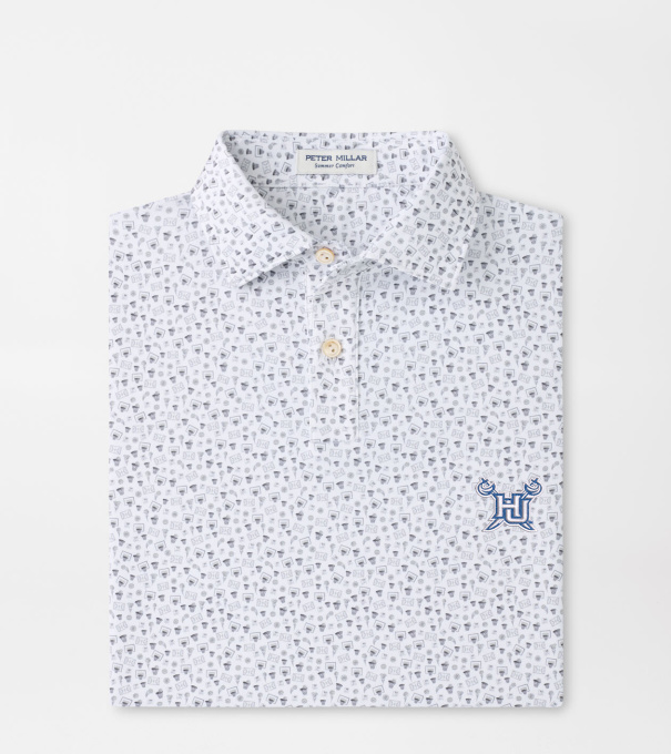 Hampton University Buzzer Beater Youth Performance Jersey Polo in White