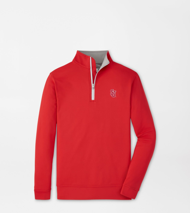 St. Johns University Youth Perth Performance Quarter-Zip in Red3