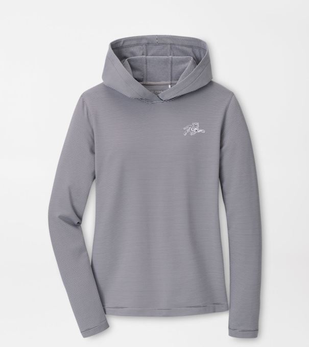 Jackson State Women's Pine Sugar Stripe Performance Hoodie in Iron