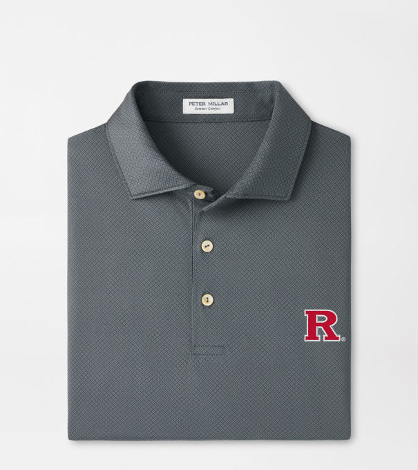 Rutgers Hugo Performance Jersey Polo in Iron