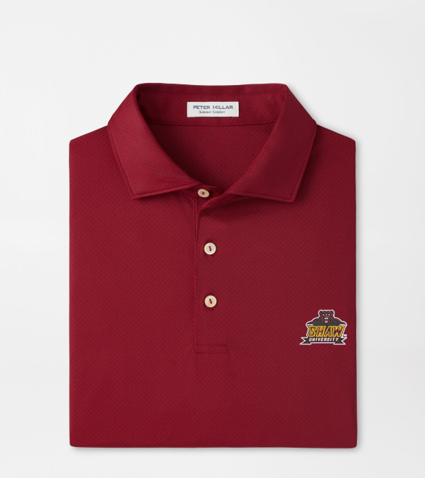Shaw University Hugo Performance Jersey Polo in Maroon2