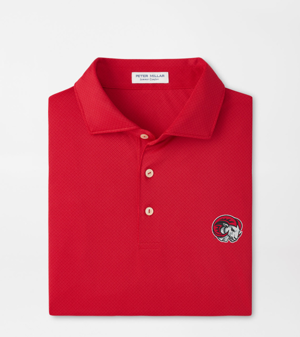 Winston Salem State Hugo Performance Jersey Polo in Red3