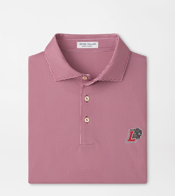 Lafayette College Border Performance Jersey Polo in Maroon2