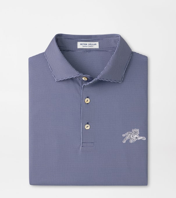 Jackson State Border Performance Jersey Polo in Navy