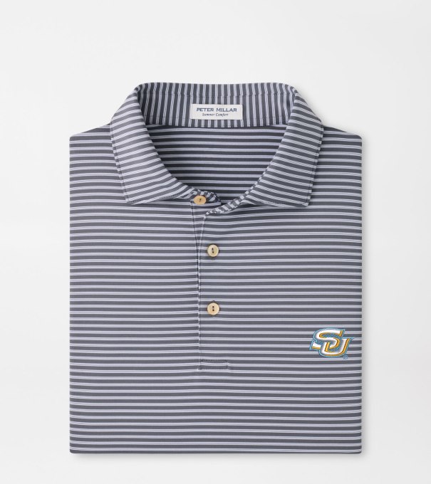 Southern University Tiebreaker Performance Jersey Stripe Polo in Iron