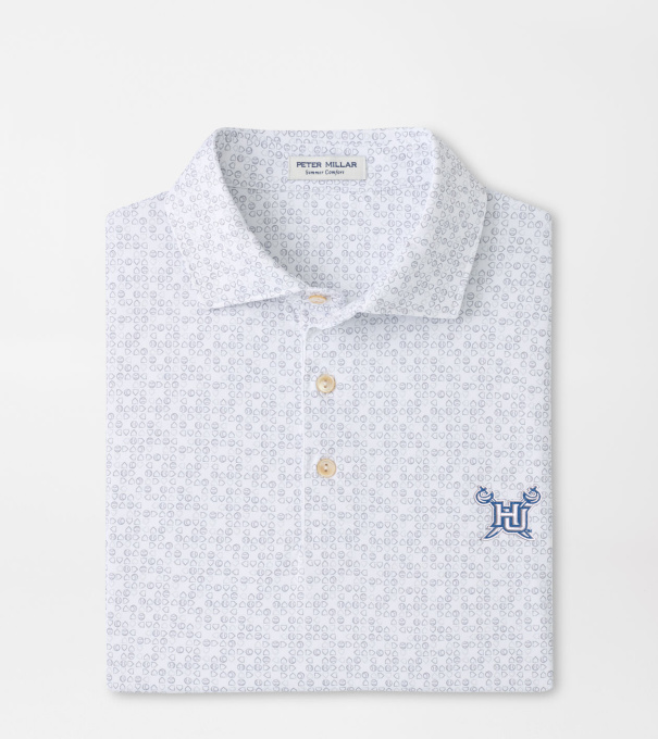 Hampton University Bases Loaded Performance Jersey Polo in White