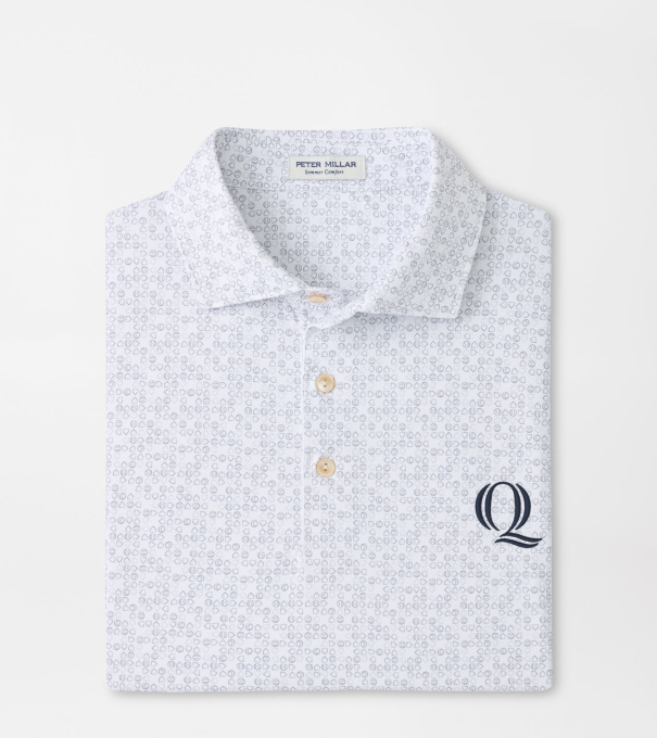 Quinnipiac Bases Loaded Performance Jersey Polo in White