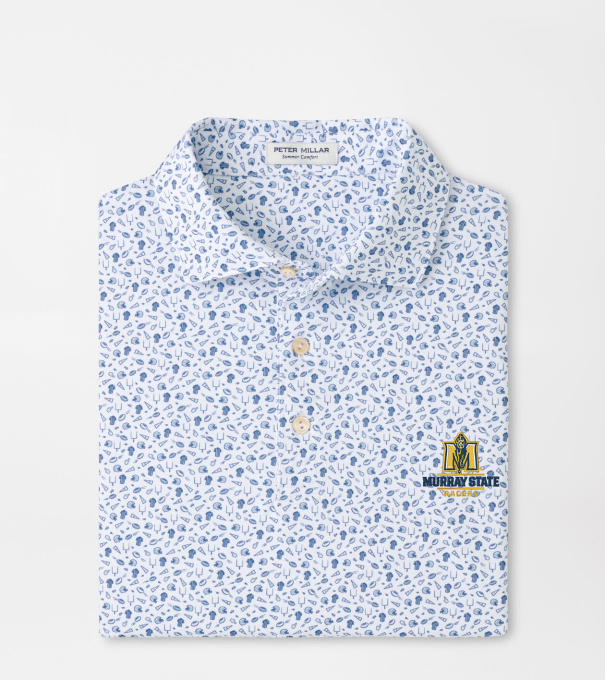 Murray State Kick Off Performance Jersey Polo in Blue Frost