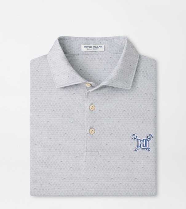 Hampton University On The Ball Performance Jersey Polo in British Grey