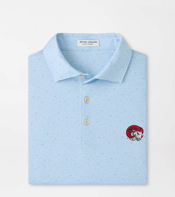 Winston Salem State On The Ball Performance Jersey Polo in PALE BLUE