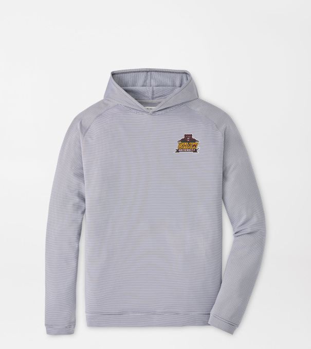 Shaw University Pine Sugar Stripe Performance Hoodie in Iron