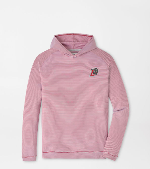 Lafayette College Pine Sugar Stripe Performance Hoodie in Maroon2