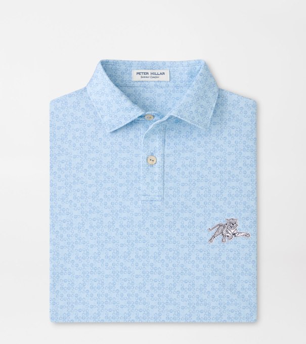 Jackson State Bases Loaded Youth Performance Jersey Polo in PALE BLUE