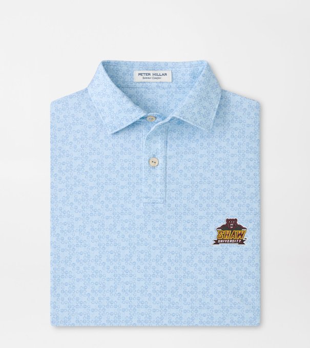 Shaw University Bases Loaded Youth Performance Jersey Polo in PALE BLUE