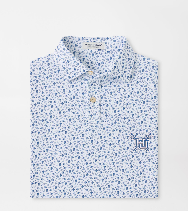 Hampton University Kick Off Youth Performance Jersey Polo in Blue Frost