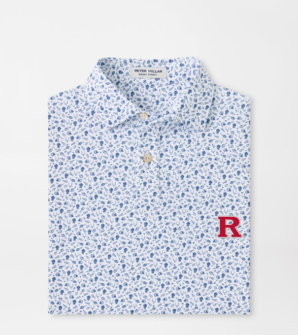 Rutgers Kick Off Youth Performance Jersey Polo in Blue Frost
