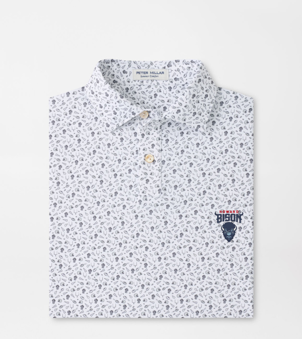 Howard University Kick Off Youth Performance Jersey Polo in Gale Grey