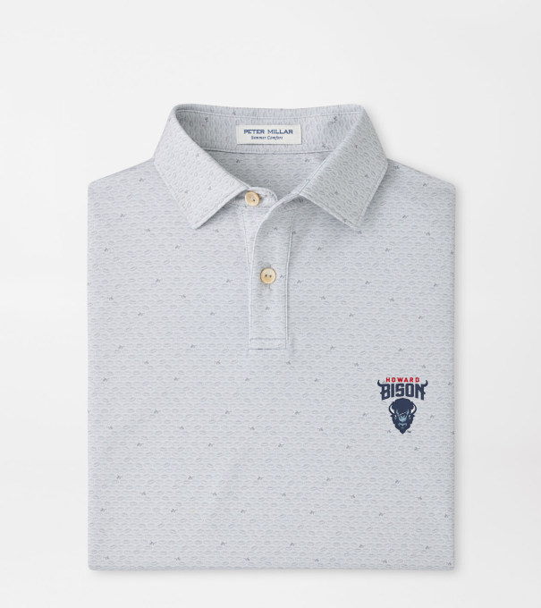 Howard University On The Ball Youth Performance Jersey Polo in British Grey