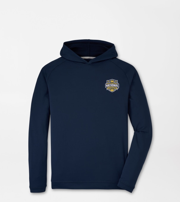 Michigan National Champion Pine Performance Hoodie in Navy
