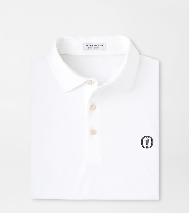 The Open Solid Performance Jersey Polo in White