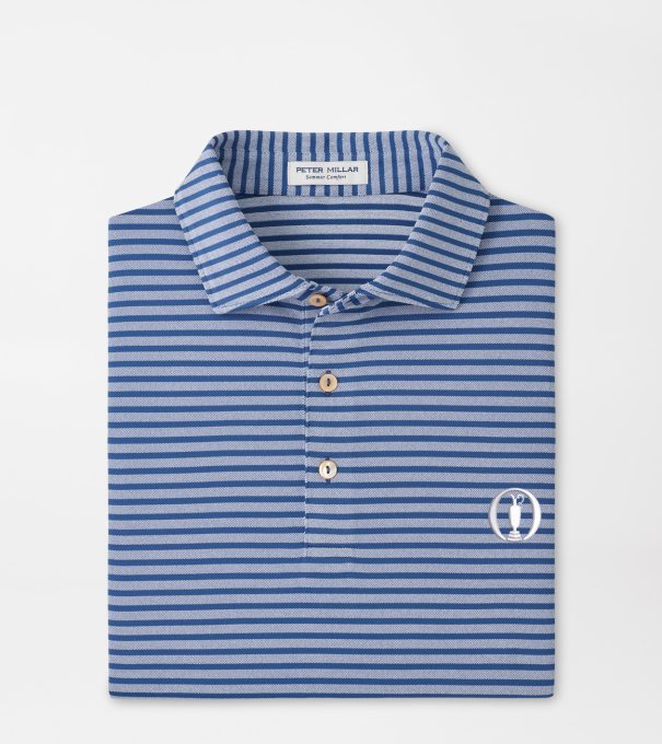 The Open Clark Performance Jersey Polo in Windsor Blue