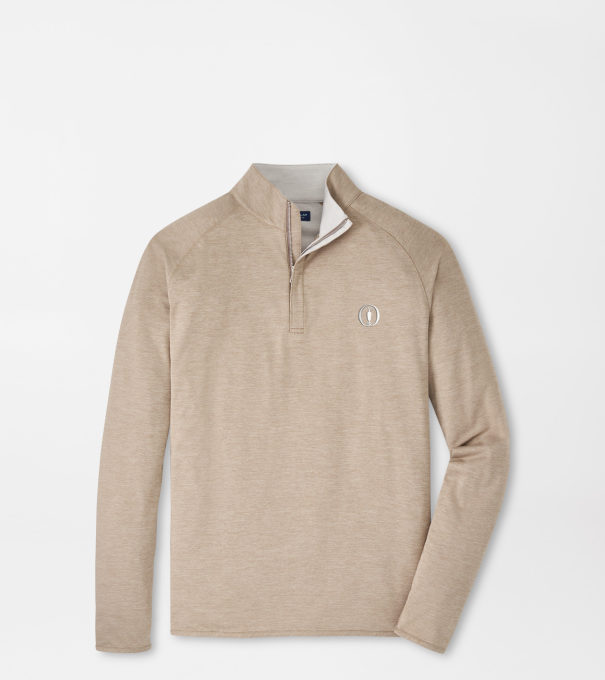 The Open Stealth Performance Quarter-Zip in BISCOTTI