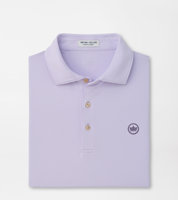 Crown Seal Logo Jubilee Performance Jersey Polo in GARDEN VIOLET