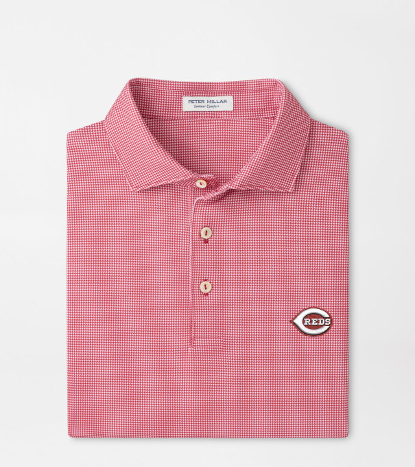 Cincinnati Reds Border Performance Jersey Polo in Red3