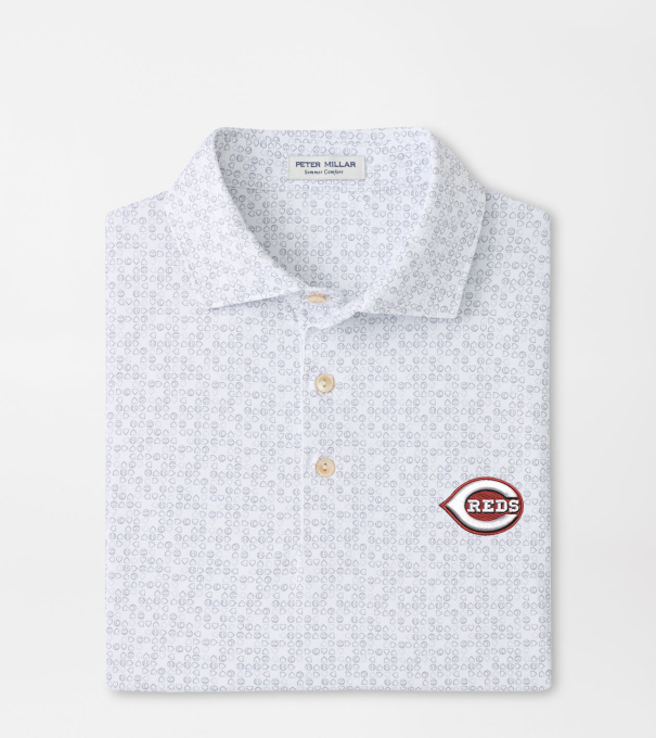 Cincinnati Reds Bases Loaded Performance Jersey Polo in White