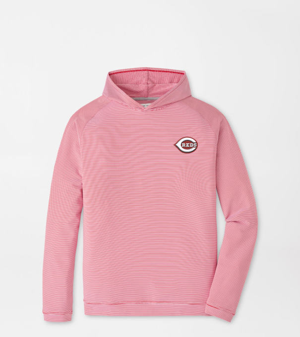 Cincinnati Reds Pine Sugar Stripe Performance Hoodie in Red3