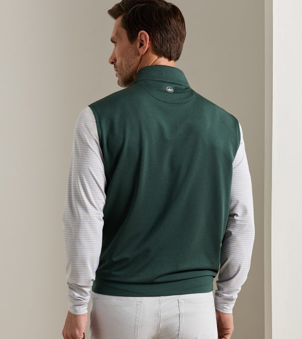 Galway Melange Performance Quarter-Zip Vest in PINE BROOK