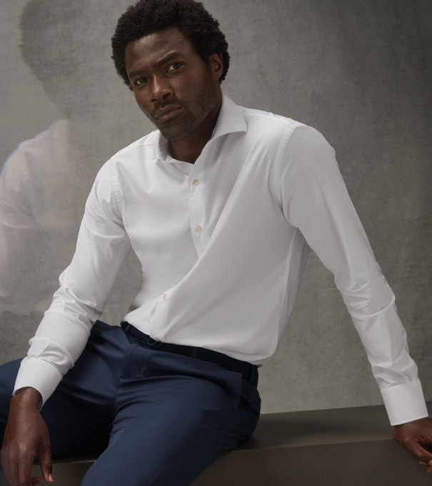Pursuit Performance Twill Sport Shirt in White