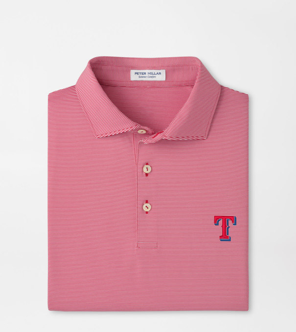 Texas Rangers Jubilee Stripe Performance Polo in Red3