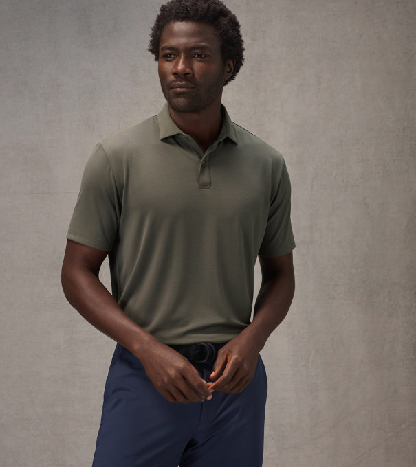 Pursuit Short-Sleeve Piqu&eacute; Polo in SHADED SPRUCE