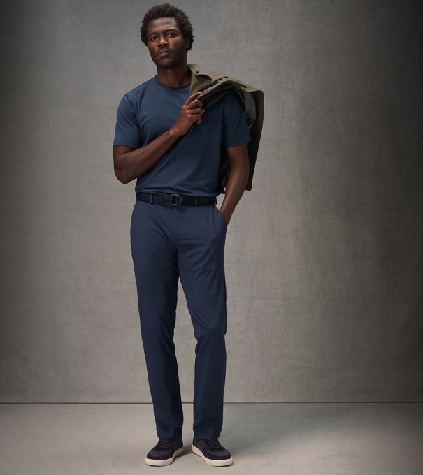 Pursuit Performance Flat-Front Trouser in PROVIDENCE BAY