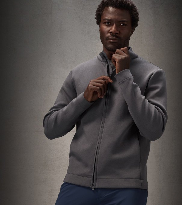 Pursuit Knit Full-Zip in CITYSCAPE