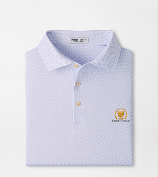 16th President's Cup Phoenix Performance Jersey Polo in WHITE / GARDEN VIOLET