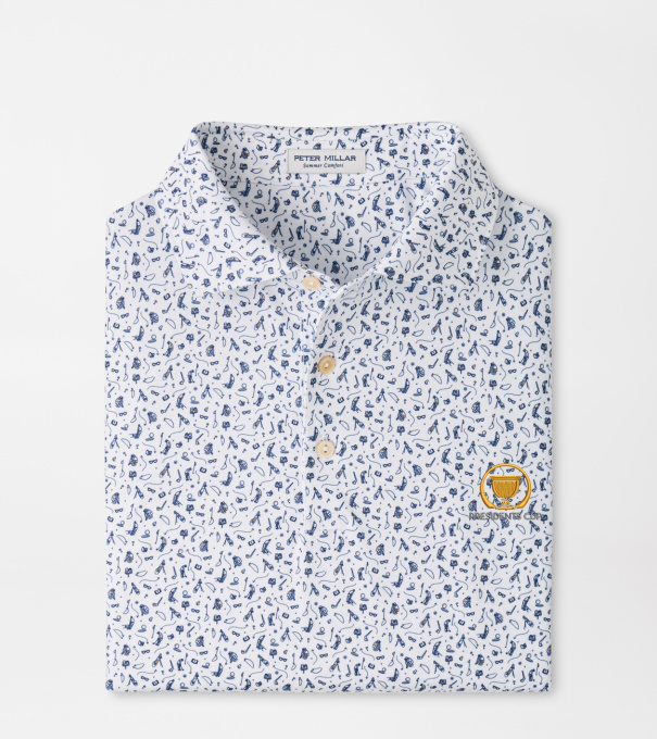 16th President's Cup Read The Putt Performance Jersey Polo in White