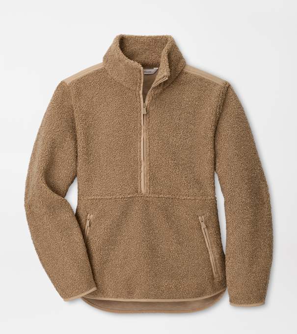Tilly Bonded Sherpa Half Zip in CAMEL