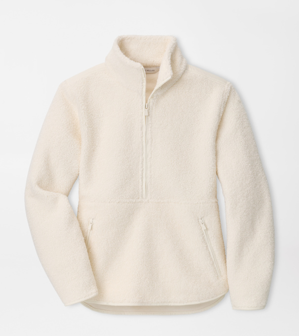Tilly Bonded Sherpa Half Zip in SOFT WHITE