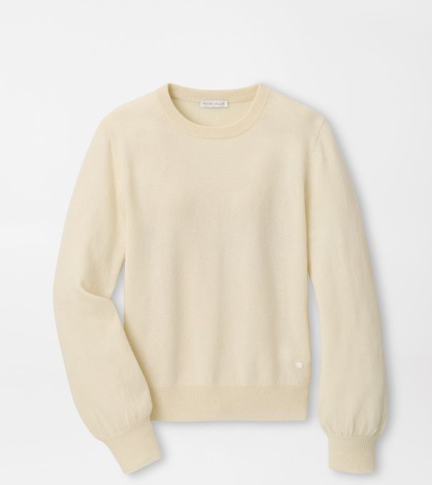 Heritage Cashmere Classic Fit Crewneck in Ivory