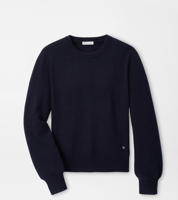 Heritage Cashmere Classic Fit Crewneck in Navy