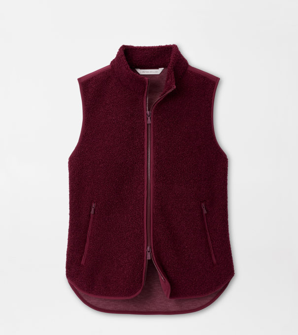 Tilly Bonded Sherpa Gilet in OX BLOOD