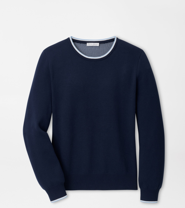 Coolspun Lite Cotton Crewneck in Navy