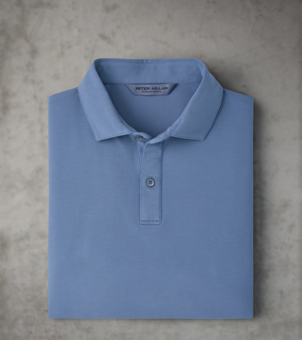 Pursuit Short-Sleeve Piqu&eacute; Polo in HUDSON BAY